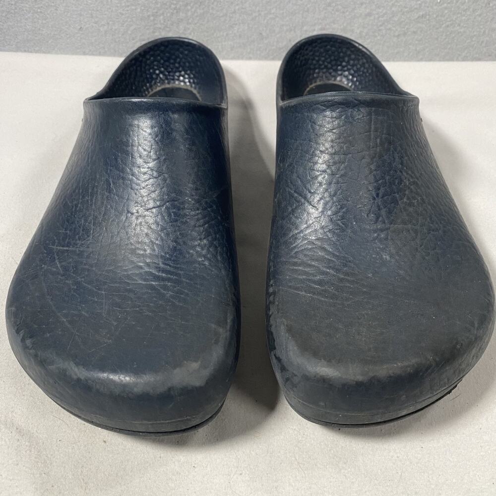 Birkenstock Birkis Garden Clogs Mules Slip On Blue Rubber Shoes Womens 38 US 7 - Picture 3 of 9